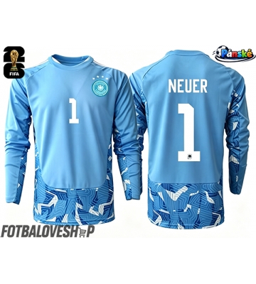 Německo Manuel Neuer #1 Brankářské Venkovní Dres MS 2026 Dlouhý Rukáv